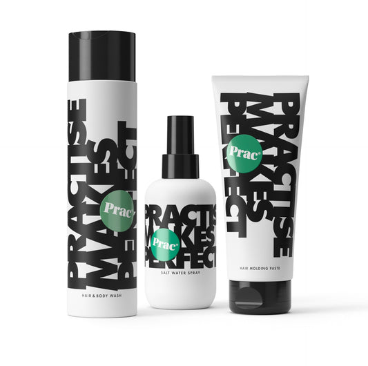 "The Hair Trio"- Hair & Body Wash, Saltvatten Spray, Molding Paste